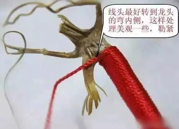 手捻葫芦龙头怎么缠红绳 手捻葫芦 第10张